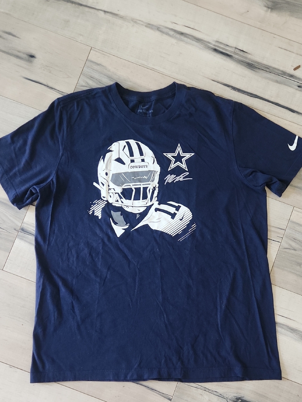Nike Navy and White Dallas Cowboys Player Tee